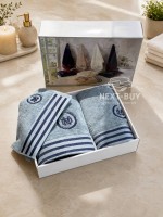 Maison D'or Delon Cotton blue-navy набор полотенец для мужчин — изображение 4