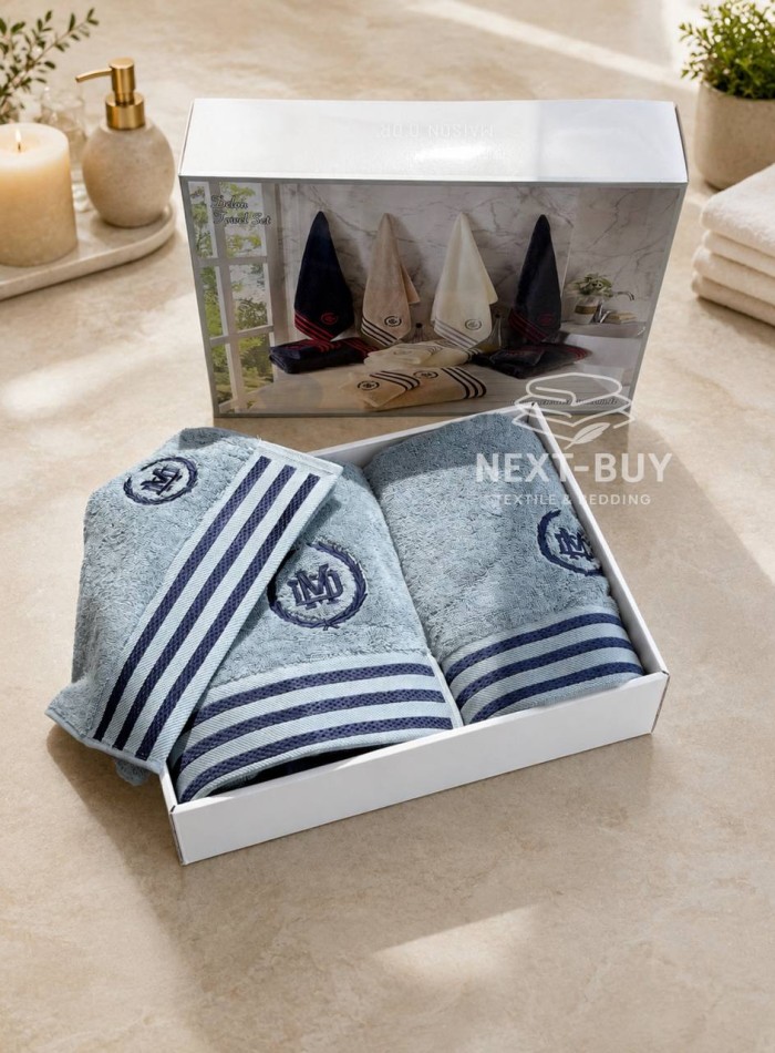 Maison D'or Delon Cotton blue-navy набор полотенец для мужчин — изображение 4