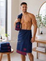 Maison D'or Delon Navy / Red Cotton набір рушників для чоловіків темно-синій з червоним - Зображення 3