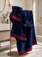 Maison D'or Delon Navy / Red Cotton набір рушників для чоловіків темно-синій з червоним