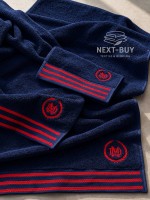 Maison D'or Delon Navy / Red Cotton набір рушників для чоловіків темно-синій з червоним - Зображення 6