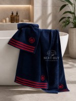 Maison D'or Delon Navy / Red Cotton набір рушників для чоловіків темно-синій з червоним - Зображення 4
