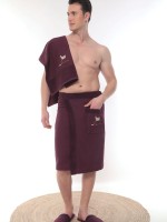 Maison D`or Sauna Dufour набір для сауни чоловічий burgundy - Зображення 3