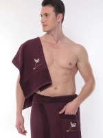 Maison D`or Sauna Dufour набір для сауни чоловічий burgundy - Зображення 4