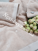 Maison D'or Soft Hearts Cotton набір рушників бавовна бежевий - Зображення 3