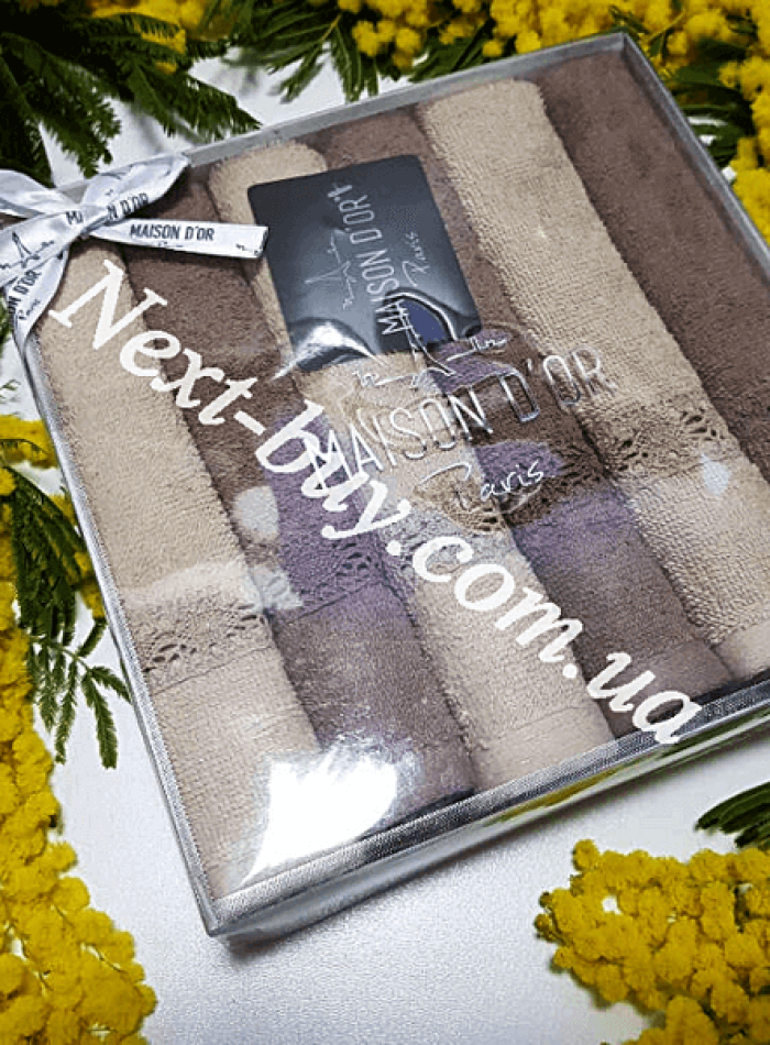 Maison D'or Sena набор кухонных полотенец хлопок 6шт коричневый — изображение 5