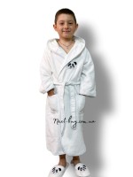 Maison D`or Luna Enfants Панда дитячий махровий халат з тапочками для хлопчика - Зображення 5