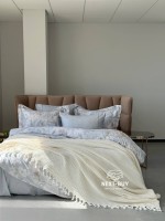 Maison D'or Paris Emeline вафельне покривало жатка з бахромою кремовий 240х260