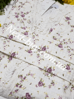 Maison D'or Roses Camile женский халат вафельный с кружевом фиолетовый — изображение 4