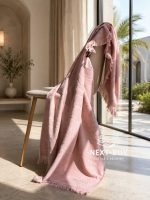 Maison D'or Hawaii хлопковое полотенце для бани, сауны 85х150см розовое