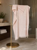 Maison D'or Hawaii хлопковое полотенце для бани, сауны 85х150см pudra — изображение 3