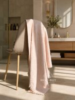 Maison D'or Hawaii хлопковое полотенце для бани, сауны 85х150см pudra — изображение 4