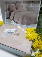 Maison D'or New Rails Double beige постільна білизна Maison 200x220см сатин бежевий - Зображення 3