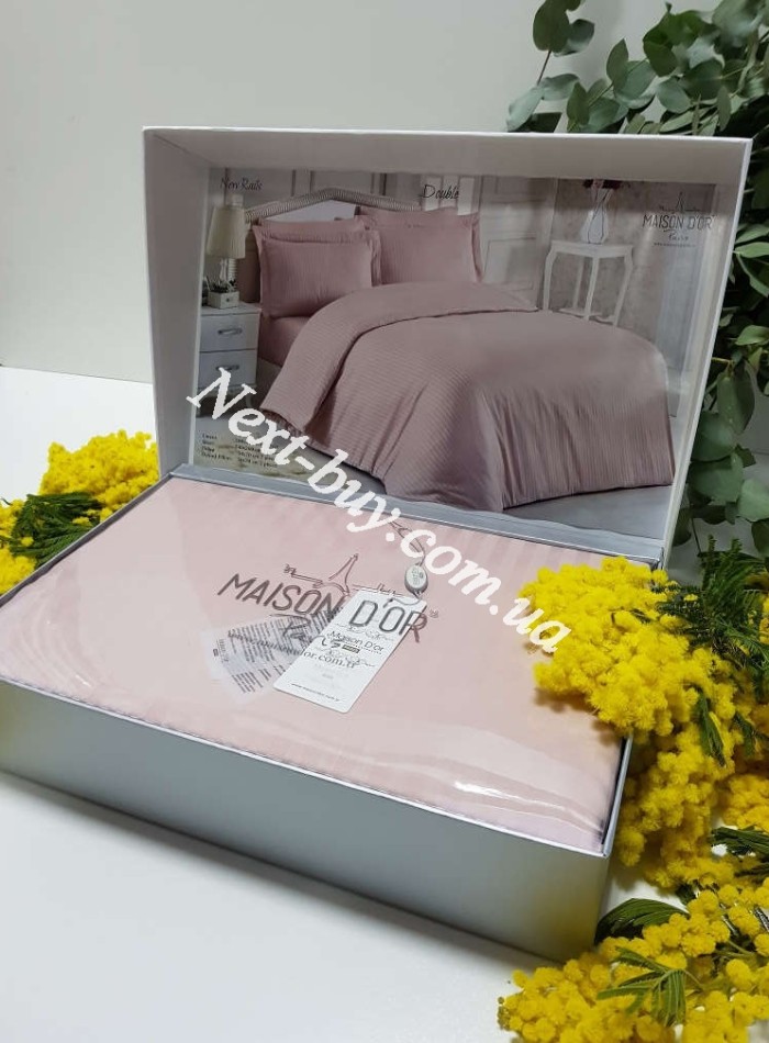 Maison D'or New Rails постільна білизна полуторна 160x220см сатин персиковий - Зображення 4