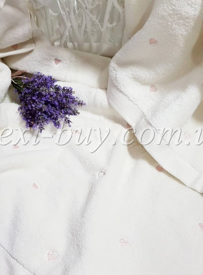 Maison D'or Soft Hearts Cotton набор полотенец хлопок кремовый — изображение 5