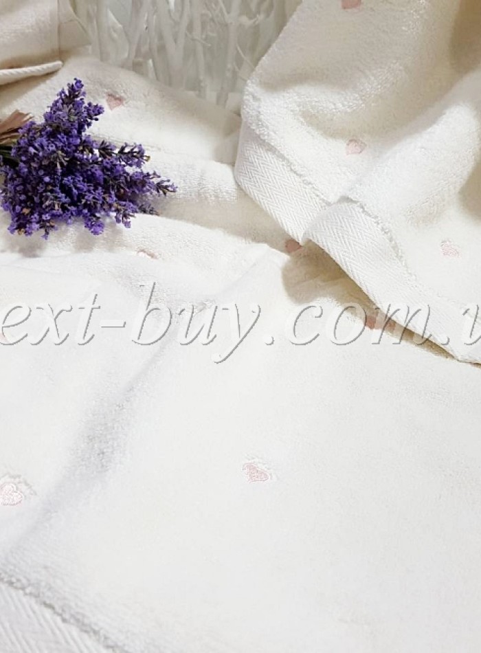 Maison D'or Soft Hearts Cotton набор полотенец хлопок кремовый — изображение 3