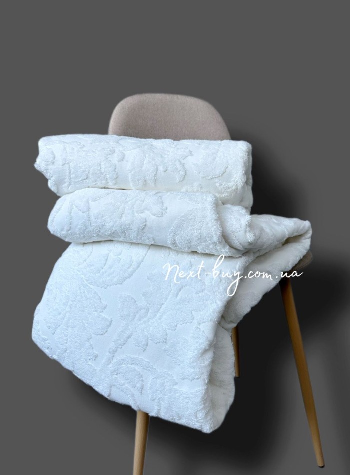 Maison D'or Paris Sanda Bedspread махрове простирадло-покривало з бахромою бавовна крем 220x240 - Зображення 7