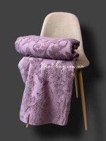 Maison D'or Paris Sanda Bedspread махровая простынь-покрывало 220х240 с бахромой хлопок фиолетовая — изображение 5