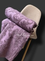 Maison D'or Paris Sanda Bedspread махровая простынь-покрывало 220х240 с бахромой хлопок фиолетовая — изображение 7