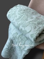 Maison D'or Paris Sanda Bedspread махрове простирадло-покривало з бахромою бавовна м'ятне 220x240 - Зображення 3