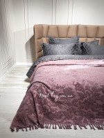 Maison D'or Paris Sanda Bedspread махровая простынь-покрывало 220х240 с бахромой хлопок фиолетовая — изображение 3