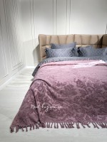 Maison D'or Paris Sanda Bedspread махровая простынь-покрывало 220х240 с бахромой хлопок фиолетовая — изображение 4