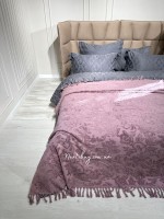 Maison D'or Paris Sanda Bedspread махровая простынь-покрывало 220х240 с бахромой хлопок фиолетовая