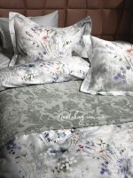 Maison D'or Paris Sanda Bedspread махрове простирадло-покривало з бахромою бавовна м'ятне 220x240 - Зображення 2