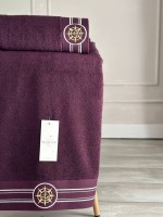Maison D´or банное, махровое полотенце Elegance Marine бордо — изображение 3