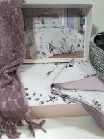 Maison D'or Paris Danielle Bedspread махровая простынь с бахромой хлопок фиолетовая — изображение 4