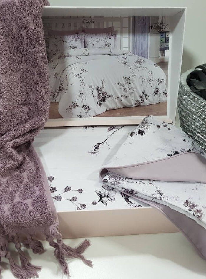 Maison D'or Paris Danielle Bedspread махровая простынь с бахромой хлопок фиолетовая — изображение 4