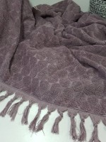 Maison D'or Paris Danielle Bedspread махровая простынь с бахромой хлопок фиолетовая — изображение 3