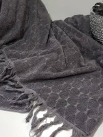 Maison D'or Paris Danielle Bedspread махровая простынь с бахромой хлопок антрацит — изображение 3