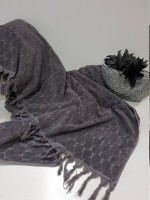Maison D'or Paris Danielle Bedspread махровая простынь с бахромой хлопок антрацит