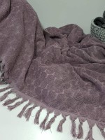 Maison D'or Paris Danielle Bedspread махровая простынь с бахромой хлопок фиолетовая