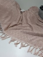 Maison D'or Paris Danielle Bedspread махровая простынь с бахромой хлопок пудра — изображение 3
