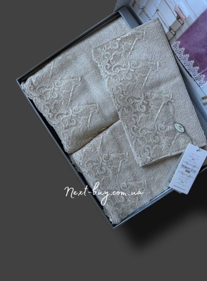 Maison D'or New Trendy Jasmin Cotton набор полотенец хлопок bej — изображение 4