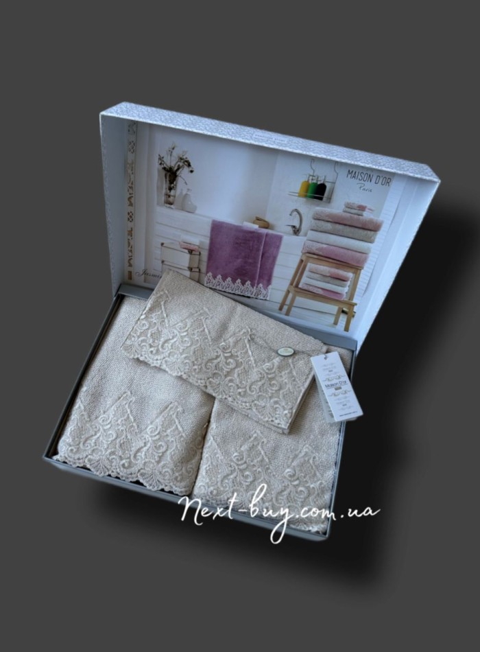 Maison D'or New Trendy Jasmin Cotton набор полотенец хлопок bej — изображение 2