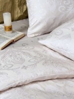 Deco Bianca JK 17-01 Kurik Beyaz постельное белье сатин жаккард 200x220 см — изображение 2