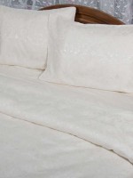 Deco Bianca JK 17-02 Krem постільна білизна сатин жаккард 200x220 см - Зображення 2