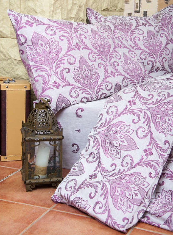 Deco Bianca JK 17-05 Bordo постельное белье сатин жаккард 200x220 см — изображение 2