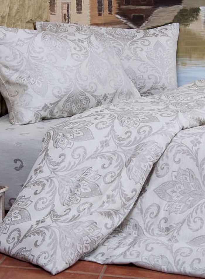 Deco Bianca JK 17-06 Gri постельное белье сатин жаккард 200x220 см — изображение 2