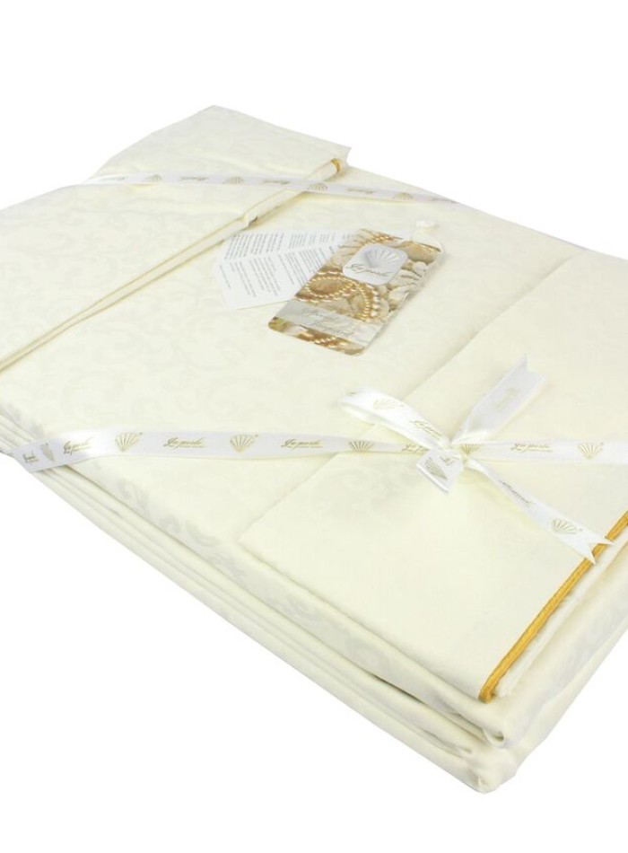 La Perle Постельное белье Sateen жаккард крем евро 200*220/4*50*70 — изображение 2