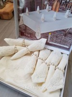 Кремова скатертина для столу 160х220 з серветками 8 шт Туреччина - Зображення 8