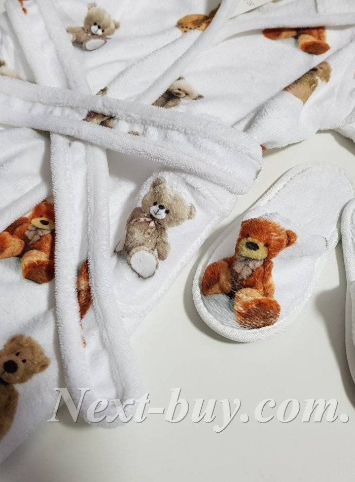 Maison D`or Tobi Junior Bathrobe детский халат с тапочками — изображение 8