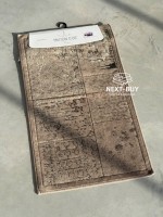 Преміум-набір килимів для ванної бавовняних Maison D’or Gardiner Patchwork Kahve 2 шт (60×100 см + 50×60 см) | Туреччина