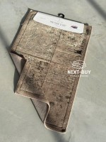 Преміум-набір килимів для ванної бавовняних Maison D’or Gardiner Patchwork Kahve 2 шт (60×100 см + 50×60 см) | Туреччина - Зображення 3
