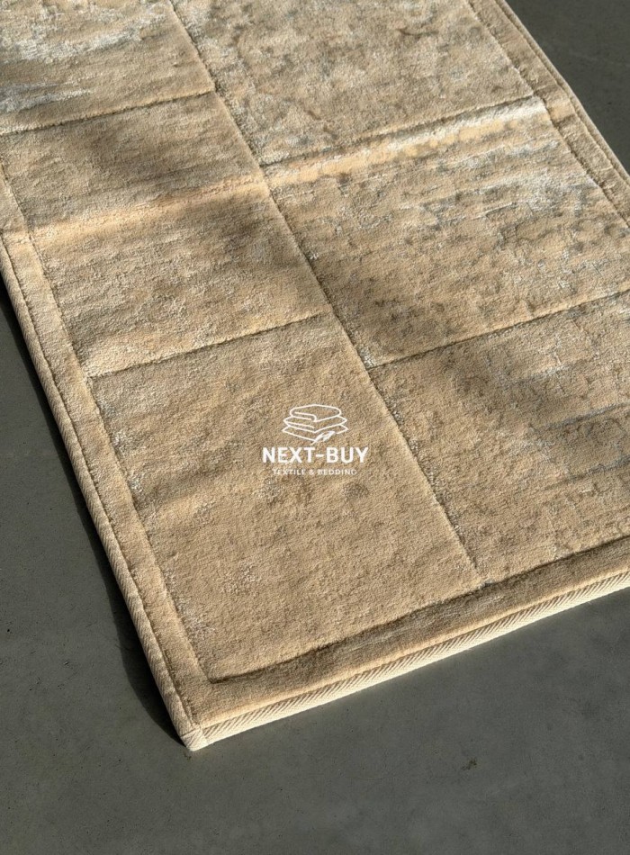 Преміум-набір килимів для ванної бавовняних Maison D’or Gardiner Patchwork Fildisi 2 шт (60×100 см + 50×60 см) | Туреччина - Зображення 5