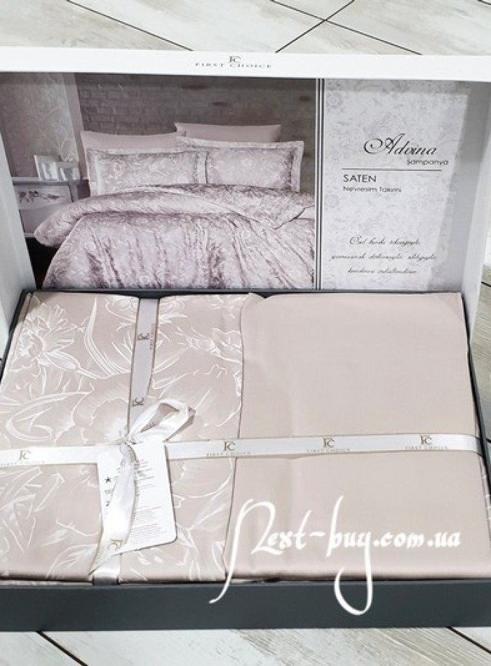 First Choice Advina sampanya(champagne) постельное белье сатин евро 200х220 — изображение 2