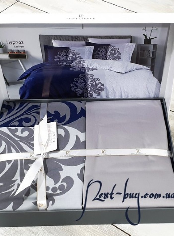 First Choice Hypnoz lacivert(navy blue) постельное белье сатин семейный 160х220х2 — изображение 2
